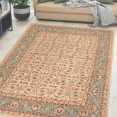 handmade Transitional Kafkaz Beige Green Hand Knotted RECTANGLE 100% WOOL area rug 8 x 10